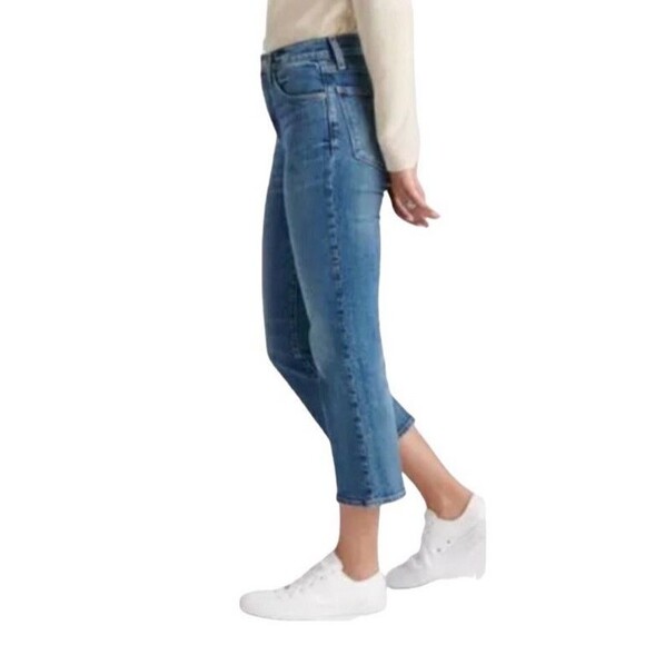 Lucky Brand Bridgette High Rise Cropped Mini Bootcut Jeans Dark Wash- Size 6 - Picture 2 of 11